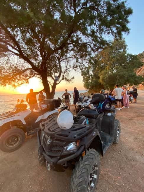 Agia Pelagia: Sunset or Morning Quad Tour & Ghost Town Visit - The ride back and the small Cretan finish