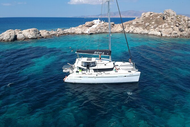 All-Inclusive Catamaran Day Cruise - Greek lunch served on the catamaran