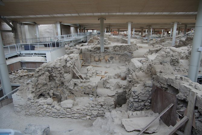 Archaeological Bus Tour To Akrotiri Excavations & Red Beach - Black sand, swimming, and the final beach stop