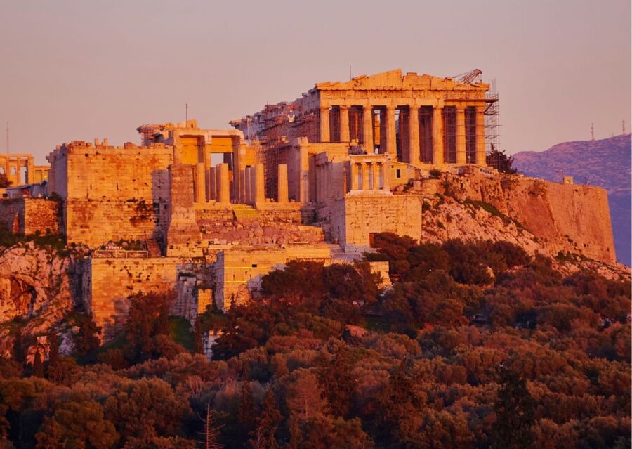 Athens: Acropolis Visit and City Night Tour - Entering the Acropolis from the quieter south-east side