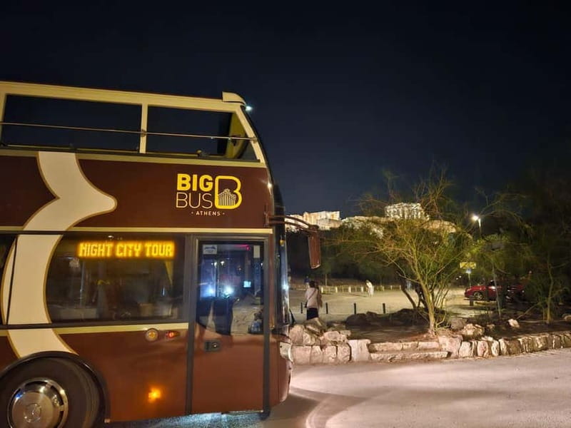Athens: Big Bus Panoramic Night Tour by Open-Top Bus - Monastiraki Square and the Ancient Agora