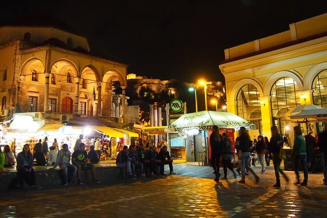 Athens by Night: Walking Tour - Food stops: souvlaki, pita, and loukoumades