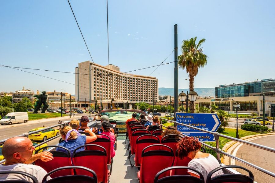 Athens: City Sightseeing Hop-On Hop-Off Bus Tour - The Riviera route: beaches and Lake Vouliagmeni