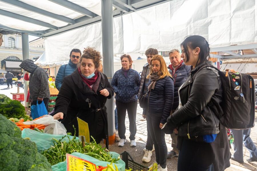 Athens: Food Market Visit and Cooking Class with Wine - Eating the meal you prepared