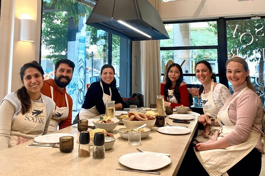 Athens: Greek Cooking Class with Meal and Drinks - The first few minutes: meet the cooks and split into teams