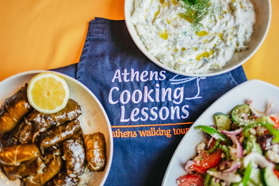 Athens: Greek Cuisine Cooking Class and 3-Course Dinner - Expect food talk, family stories, and Greek culture