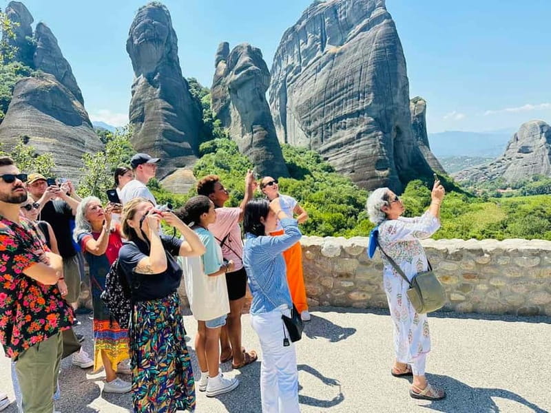 Athens: Guided Tour to Meteora Monasteries & Hermit Caves - Entering three monasteries
