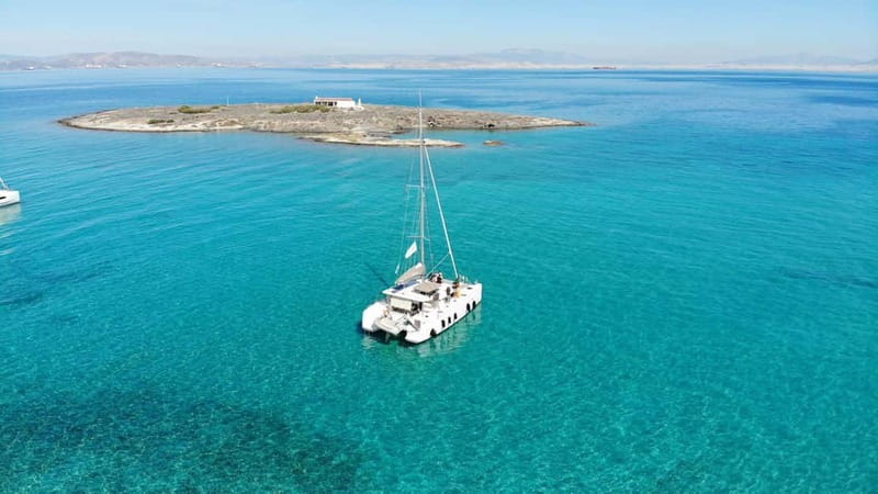 Athens: Half-Day Morning Catamaran Cruise with Meal & Drinks - Hydrousa Island and the first swim stop