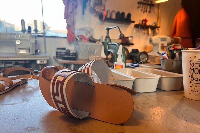 Athens Make Your Own Greek Leather Sandals Workshop - Choosing a style, color, and personal design
