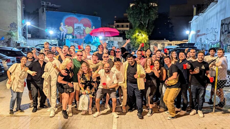 Athens Party Pub Crawl with Unlimited Drinks & Club Access - The first bar, where the night gets moving
