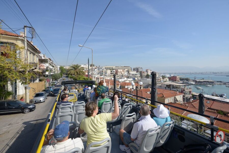 Athens, Piraeus, and Coastline: Blue Hop-On Hop-Off Bus - Audio commentary, Wi-Fi, and the ride itself