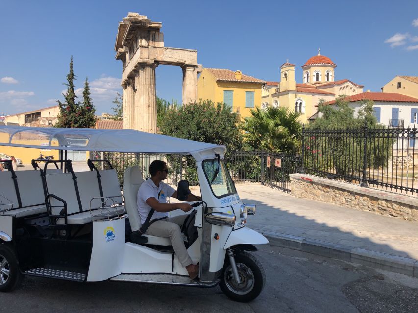 Athens: Private Evening Sightseeing Tour by Electric Tuk-Tuk - Monastiraki and Psiri after dark