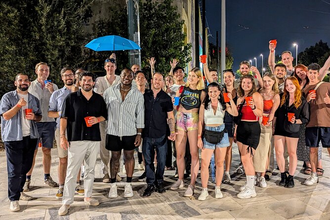 Athens Pub Crawl with 1hr Open Bar & VIP Nightclub Access - Psirri: street art, bars, and mixed music
