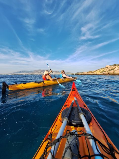 Athens: Sea Kayak Sunset Tour - The secret stop for swimming and snorkeling