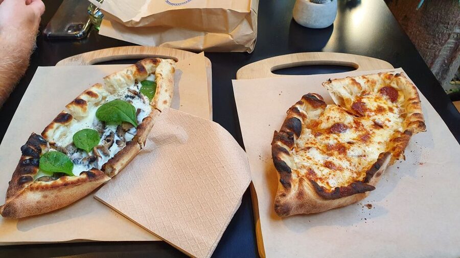 Athens: Street Food Tasting Tour - A boat-shaped pizza stop in the shopping district