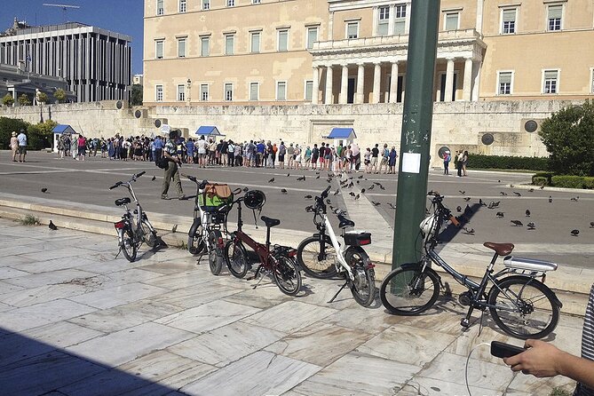 Athens Tour with Electric Bike - Plaka and the Acropolis from below