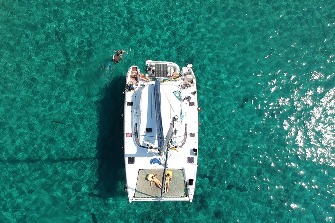Best of Milos and Poliegos Catamaran snorkelling Cruise with BBQ - Gerakas shows Milos at its most dramatic