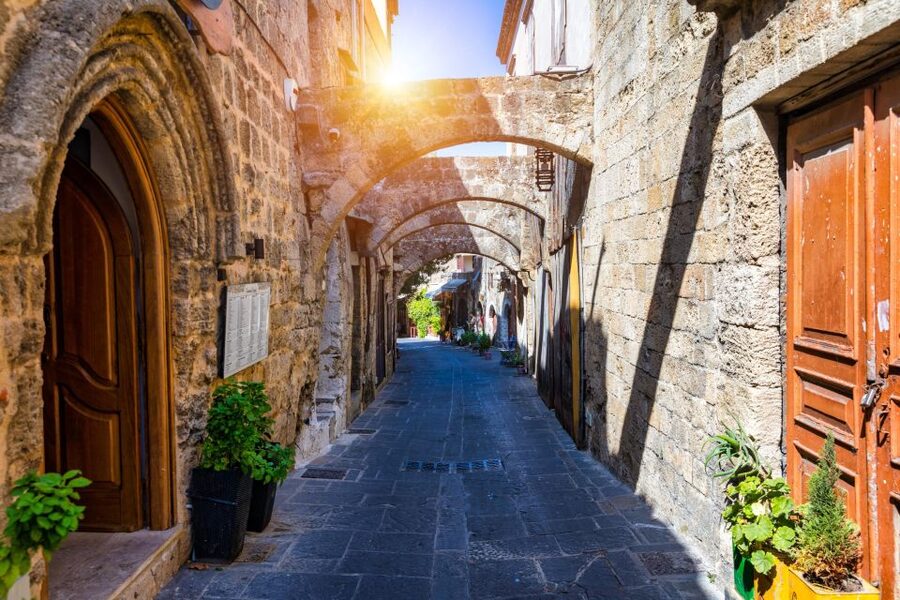 Best of Rhodes Tour including Lindos and Medieval City - Walking through Rhodes Old Town