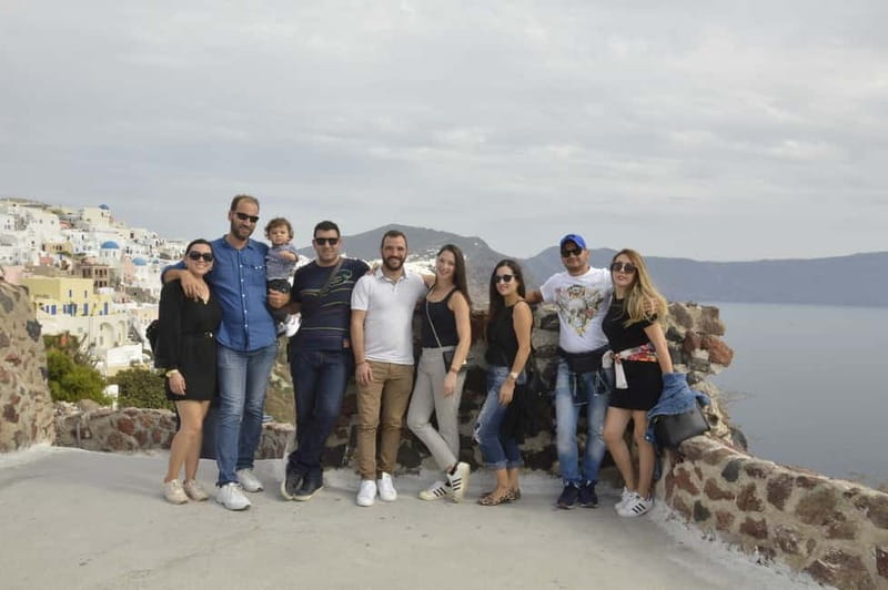 Blue Dome And Oia Sunset Small Group Transfer - The Blue Dome stop in Firostefani