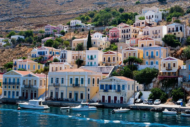 Boat Trip to Symi Island with swimming stop at St George Bay - Leaving Rhodes for Saint George Bay