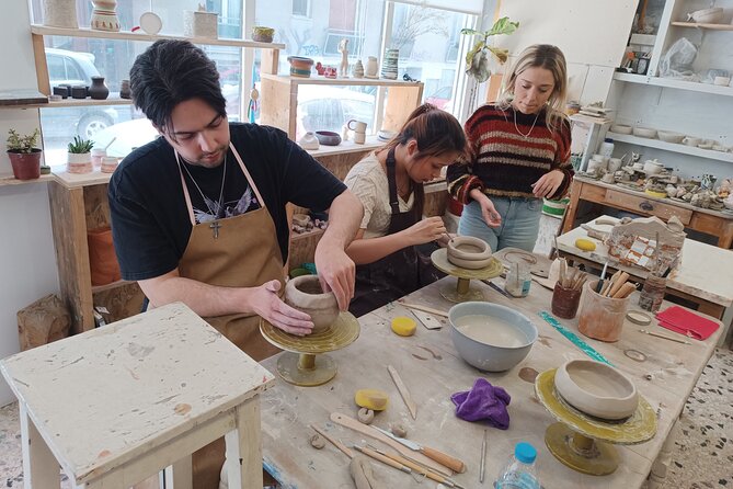 Ceramic and Pottery Creative Workshop with Two Local Artists - A quiet creative hour in central Athens