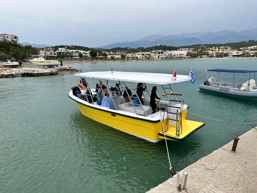 Chania: Boat Trip with Guided Snorkeling & Stand-Up Paddling - The boat departure and safety briefing