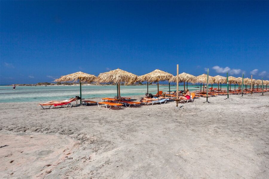 Chania: Elafonisi and Milia Mountain with Loungers and Lunch - Three hours at Elafonisi Beach