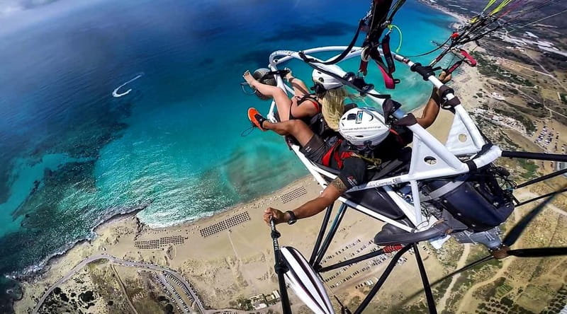 Chania: Paratriking Experience with a Professional Pilot - Taking off beside Euphoria hotel’s parking area
