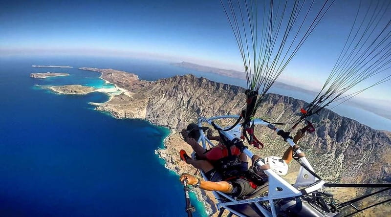 Chania: Paratriking Experience with a Professional Pilot - What you see above Lake Kourna and the coast