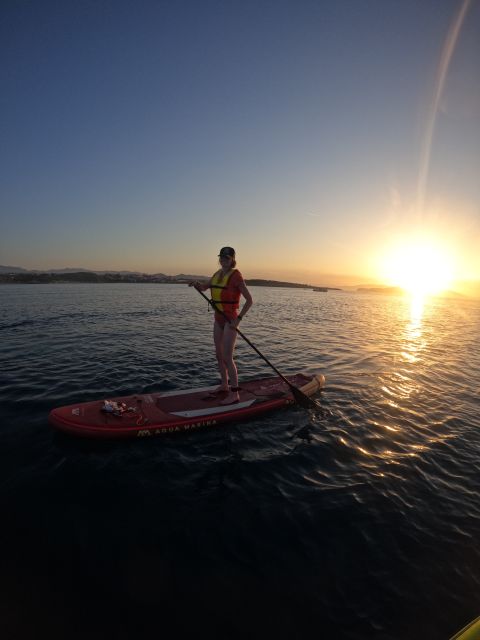 Chania: Stand-up Paddleboard Coastal Sunset Experience - Paddling along the coast during golden hour