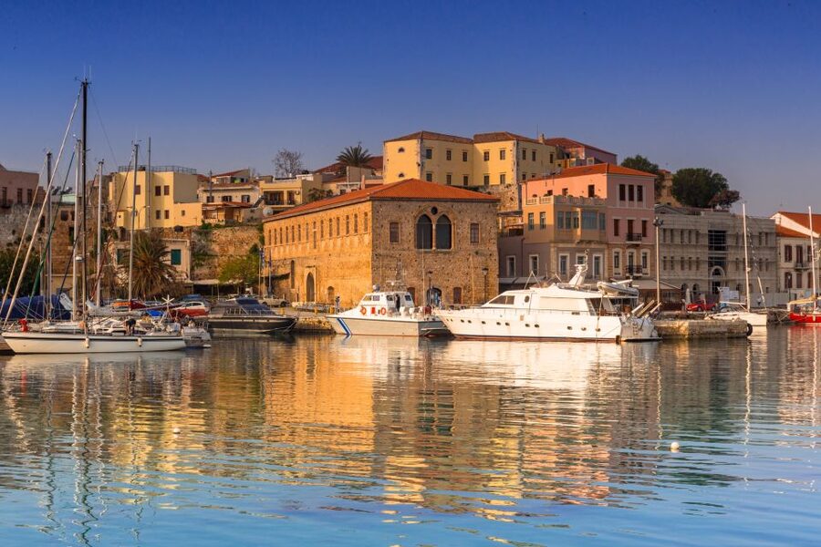 Chania: Wine, Food, and Sunset Tour with 3-Course Dinner - Four wines and a three-course dinner in a historic setting