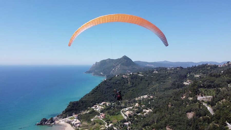 Corfu: Paragliding Tandem Flight Above Pelekas Town - Landing and the optional video
