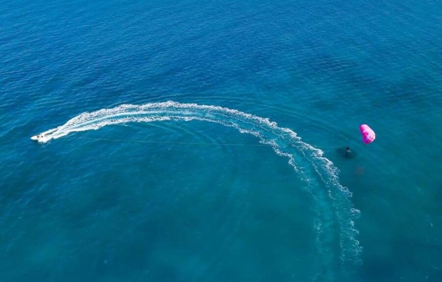 Corfu: Parasailing Experience for 2 in Sidari - Meeting Sidari Watersports by the Harbour
