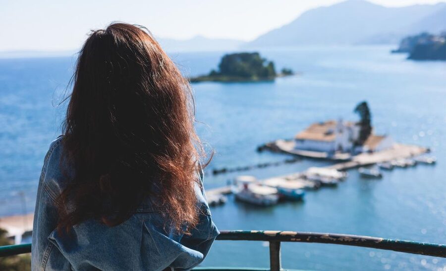 Corfu: Shore & Shared Tour – Achilleion, Mon Repos, Old Town - Kanoni and the view toward Pontikonisi