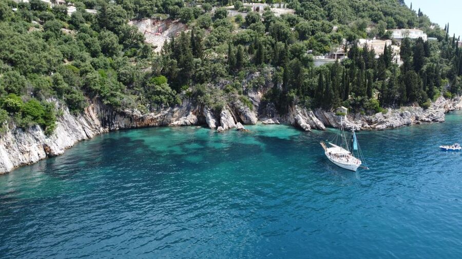 Corfu Town: Full-Day Cruise with Lunch, Drinks & Swim Stops - Kouloura, the Anielli villa, and Kerassia Tower
