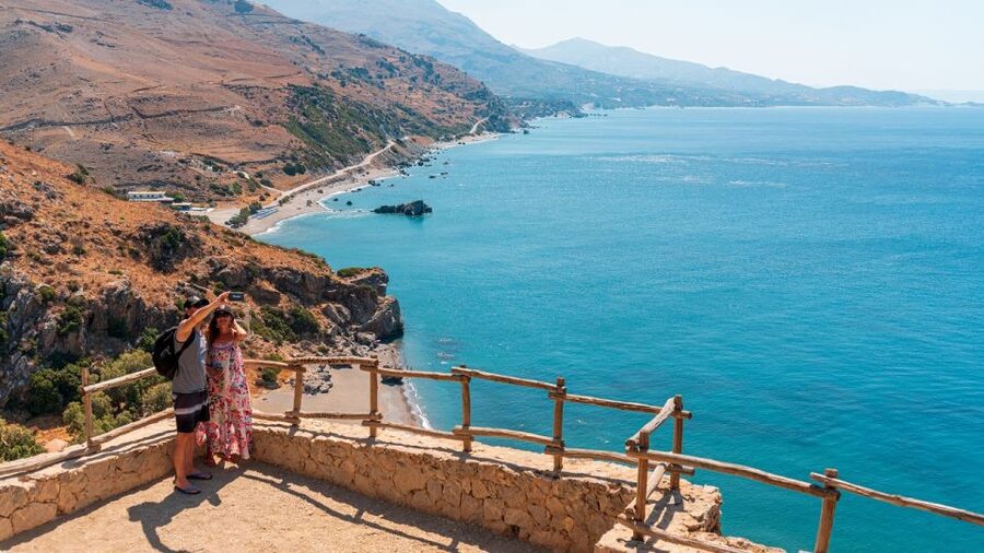 Crete: Preveli Tropical Beach and Palm Forest - The climb back is the real test