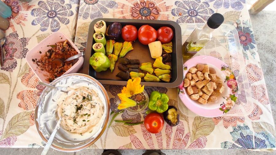 Crete: Sightseeing Day Trip with Cooking Lesson and Lunch - Cooking Cretan food with local instruction