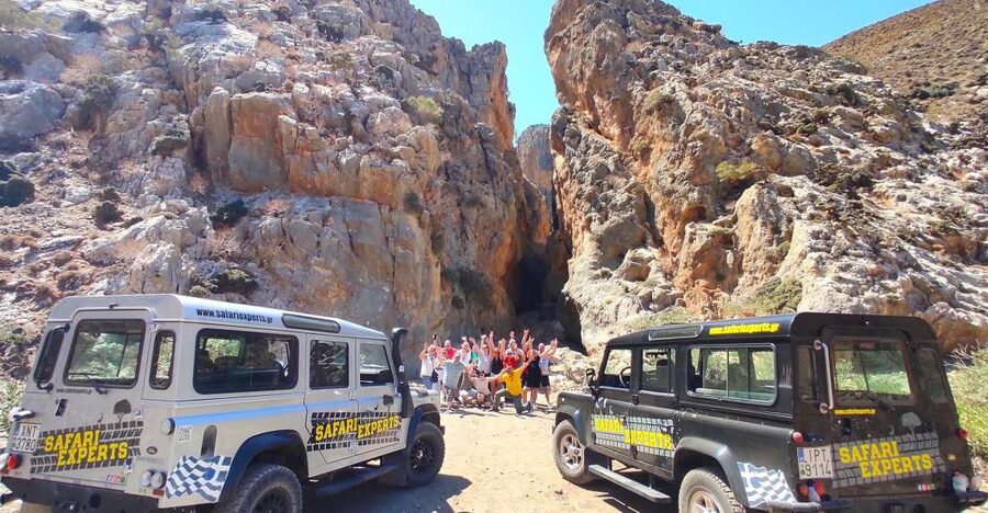 Crete: Trypiti Beach Off-Road South Tour w/ Lunch & Wine - Lunch in the olive trees is more than a meal break
