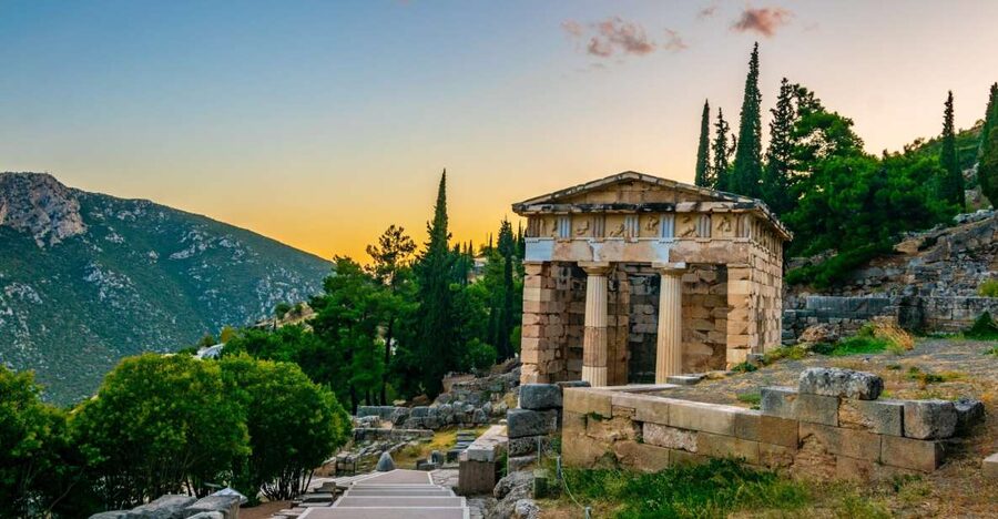 Delphi: Archaeological Site & Museum Ticket with Audio Tour - The theater rewards the climb