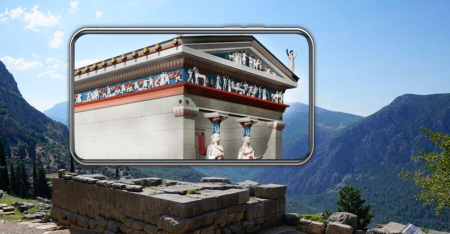 Delphi: Audiovisual self-guided tour with 3D models - Walking Through the Sanctuary With the Map