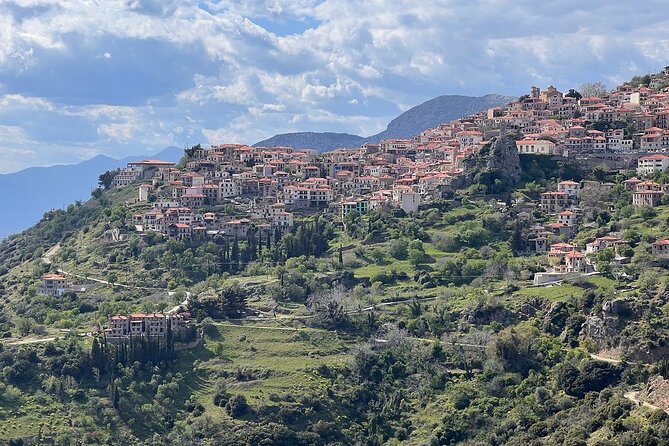 Delphi & Thermopylae Full Day Private Tour from Athens - Delphi ruins on the side of Mount Parnassus
