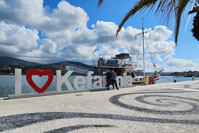 Dreamy Sails Daily Cruises at Argostoli Kefalonia Island - White Rocks Beach, reached only by boat