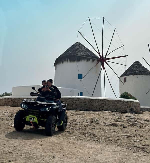 Explore Mykonos Island with a 650cc ATV / QUAD Tour - Spilia Agia Anna and the final stretch