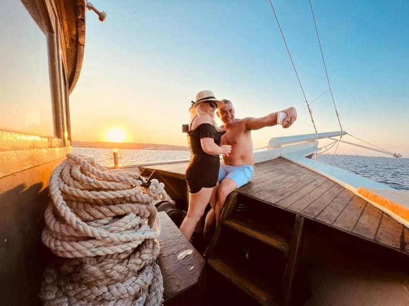Faliraki: Sunset Cruise with Unlimited Aperol, Beers & Wine - What the Sunset Looks Like From This Side of Rhodes