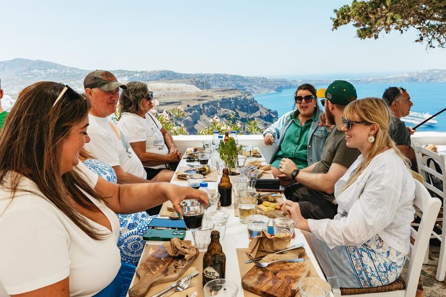 Fira: Guided Foodie Walking Tour with Tastings - Starting in Firostefani beside the blue-domed church