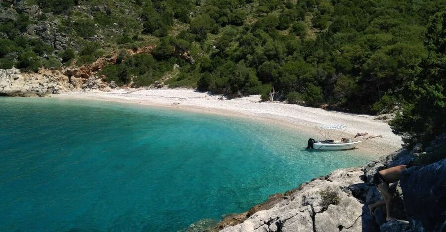 From Agia Effimia: Ithaca Cruise, Gidaki Beach, & Kioni Tour - The shape of the day from Agia Effimia
