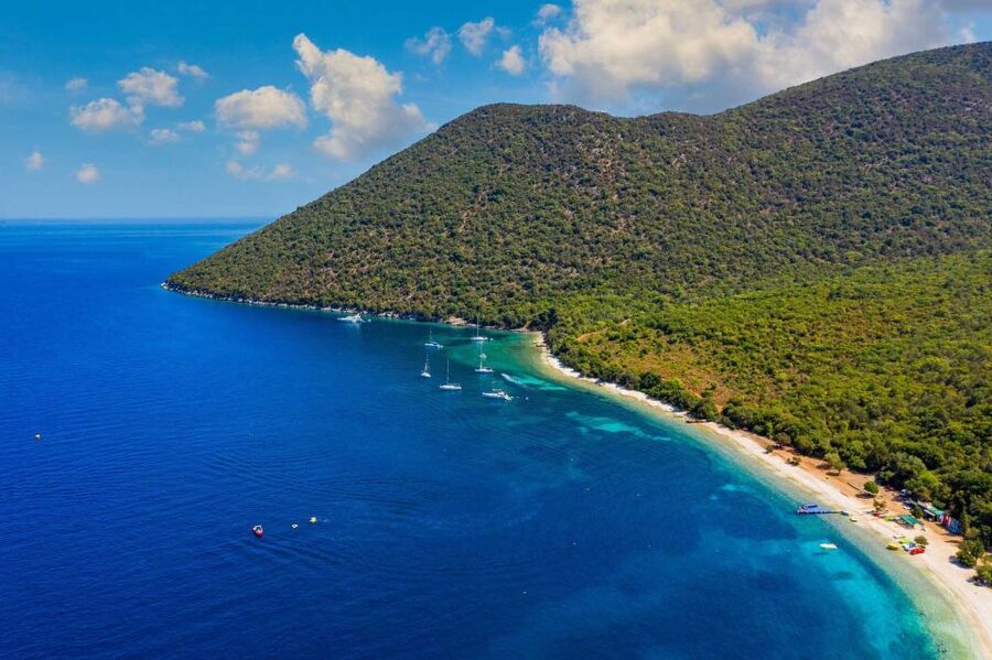 From Argostoli: Kefalonia Shore Excursion Highlights Tour - Myrtos Beach, the final big view