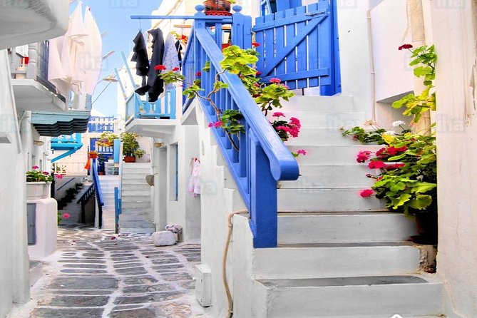 From Athens: Day Tour to Mykonos - Mykonos town: a guided hour among whitewashed lanes