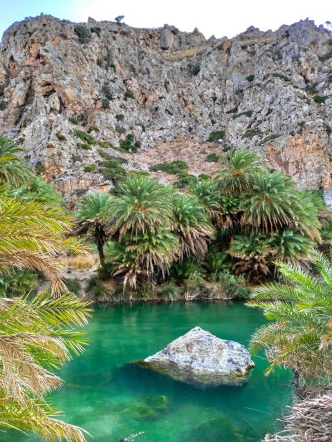 From Chania: Day Trip to Preveli Beach & Damnoni Beach - Kourtaliotiko gorge, seen from the road