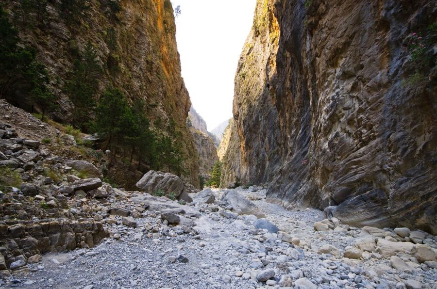From Chania/Rethymno: Samariá Gorge Guided Hike with Pickup - Through the gorge and the Iron Gates